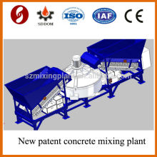 Four batching hoppers MD1200 portable mobile concrete mixing plant